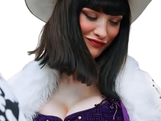 Sticker lera abova one piece live action nico robin cheveux noir frange fic bloop chapeau blanc par Bl0op