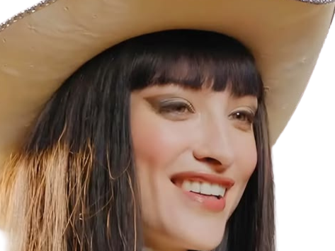 Sticker lera abova one piece live action nico robin cheveux noir frange fic bloop chapeau blanc par Bl0op