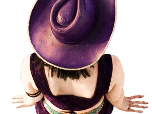 Sticker lera abova one piece live action nico robin cheveux noir frange fic bloop chapeau violet par Bl0op