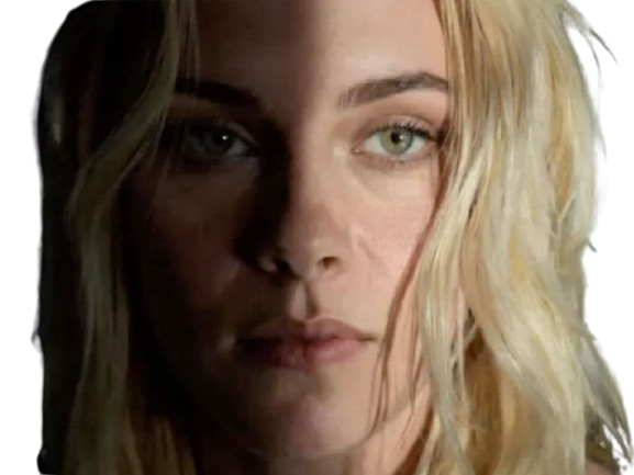 Sticker kristen stewart actrice americaine blonde yeux verts femme cannes sans lunettes annees 2022 2020s par PubliusOvidius