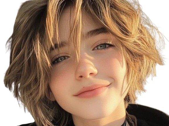 Sticker meuf fille femme sourire sourit smile bonheur gentille douce tomboy alt ange angelique contente knifos par Knifos