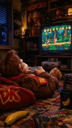 Sticker 0ld nostalgie memory souvenir enfance vintage capsule mieux gen oldfag 90s snes dk donkey kong par glandilus