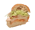 yum jeun dej durum doner crepe sandwich bacon cheese steak fritent frit 360 turn roll