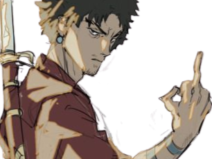 Sticker mugen samurai champloo cheveux noir peau mate junn fic bloop par Bl0op