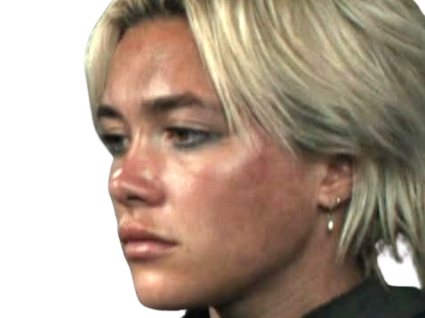 Sticker florence pugh yelena belova thunderbolts actrice britannique anglaise blonde cheveux courts yeux verts femme par PubliusOvidius