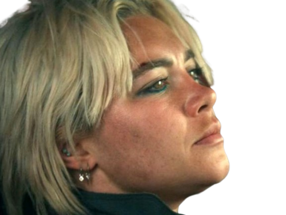 Sticker florence pugh yelena belova thunderbolts actrice britannique anglaise blonde cheveux courts yeux verts femme par PubliusOvidius