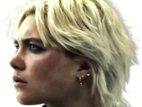 Sticker florence pugh yelena belova thunderbolts actrice britannique anglaise blonde cheveux courts yeux verts femme par PubliusOvidius