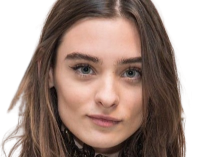 Sticker carolina thaler mannequin femme bresilienne jeune brune yeux bleus vingtaine vingtenaire par PubliusOvidius