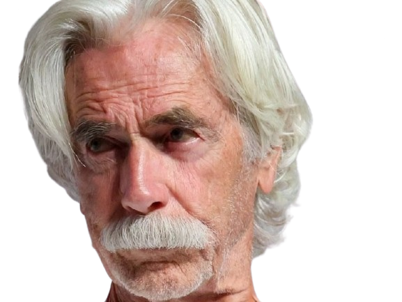 Sticker sam elliott acteur americain vieux homme cheveux blancs moustache par PubliusOvidius
