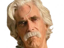 Sticker sam elliott acteur americain vieux homme cheveux blancs moustache par PubliusOvidius