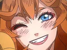 mereoleona vermilion black clover marie vermeil cheveux rouge yeux bleu fic bloop