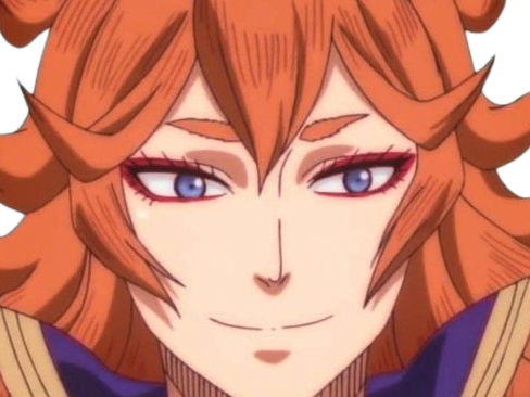Sticker mereoleona vermilion black clover marie vermeil cheveux rouge yeux bleu fic bloop par Bl0op