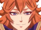 mereoleona vermilion black clover marie vermeil cheveux rouge yeux bleu fic bloop