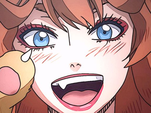 Sticker mereoleona vermilion black clover marie vermeil cheveux rouge yeux bleu fic bloop par Bl0op