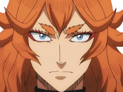 Sticker mereoleona vermilion black clover marie vermeil cheveux rouge yeux bleu fic bloop par Bl0op