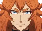 mereoleona vermilion black clover marie vermeil cheveux rouge yeux bleu fic bloop