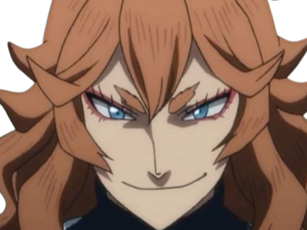 Sticker mereoleona vermilion black clover marie vermeil cheveux rouge yeux bleu fic bloop par Bl0op