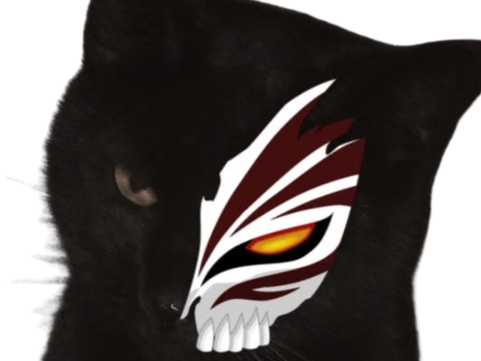 Sticker chat noir hollow masque fic bloop par Bl0op