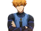 rensuke kunigami blue lock manga anime foot attaquant roux yeux auburn heros
