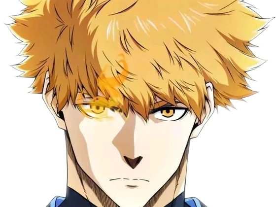 Sticker rensuke kunigami blue lock manga anime foot attaquant roux yeux auburn heros par Dark-63