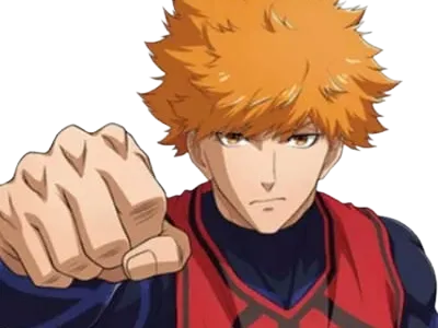 Sticker rensuke kunigami blue lock manga anime foot attaquant roux yeux auburn heros par Dark-63