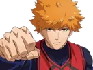 rensuke kunigami blue lock manga anime foot attaquant roux yeux auburn heros