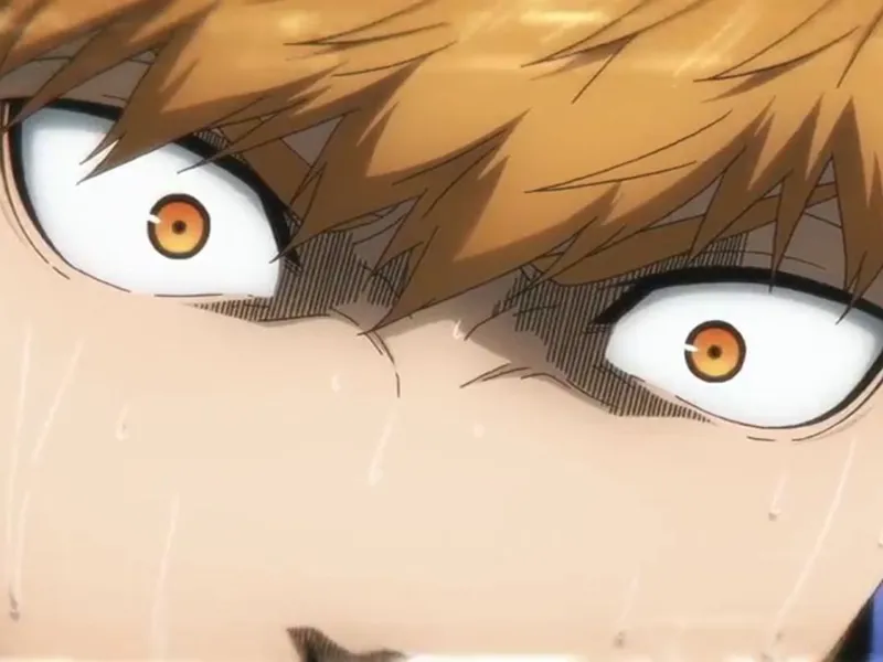 Sticker rensuke kunigami blue lock manga anime foot attaquant roux yeux auburn heros par Dark-63