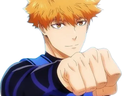 Sticker rensuke kunigami blue lock manga anime foot attaquant roux yeux auburn heros par Dark-63