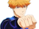 rensuke kunigami blue lock manga anime foot attaquant roux yeux auburn heros