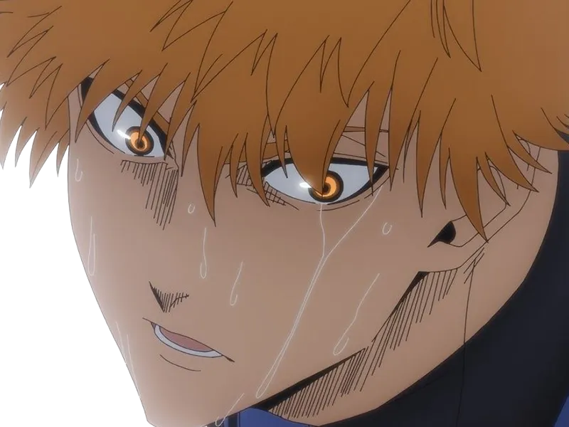 Sticker rensuke kunigami blue lock manga anime foot attaquant roux yeux auburn heros par Dark-63