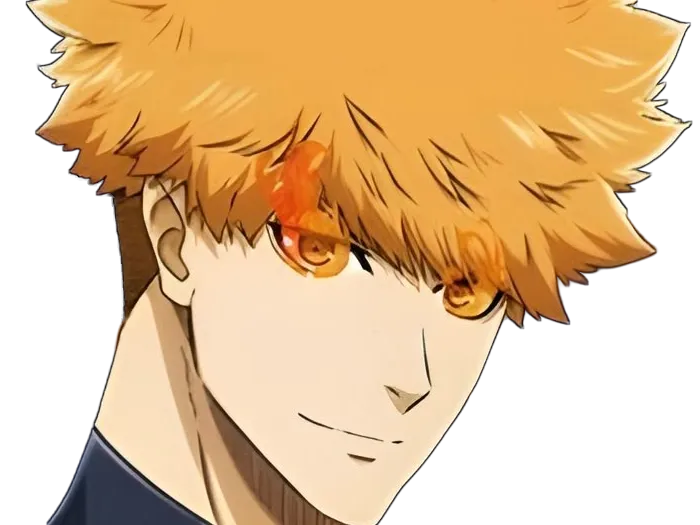 Sticker rensuke kunigami blue lock manga anime foot attaquant roux yeux auburn heros par Dark-63