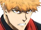 rensuke kunigami blue lock manga anime foot attaquant roux yeux auburn heros