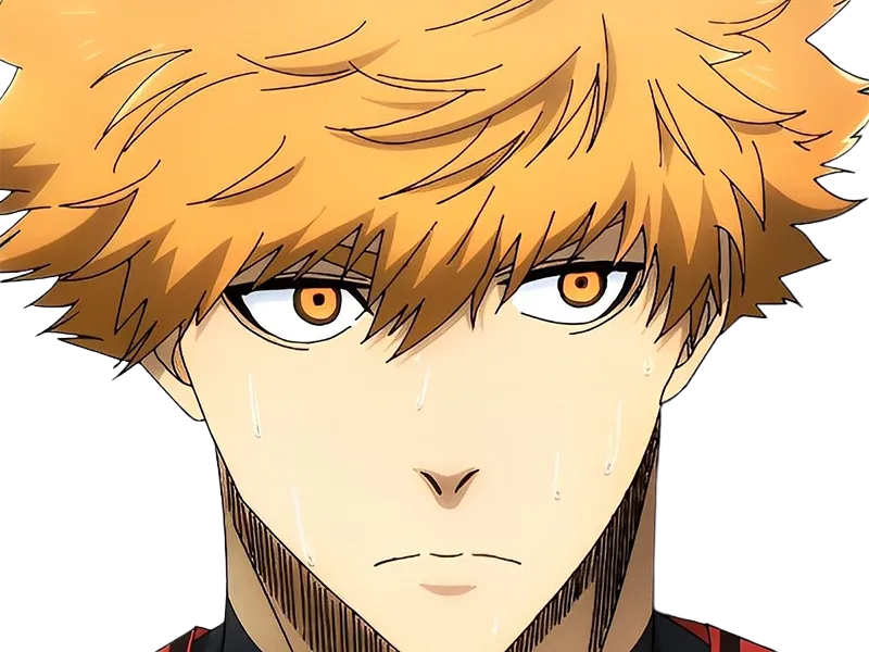 Sticker rensuke kunigami blue lock manga anime foot attaquant roux yeux auburn heros par Dark-63