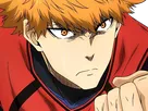 rensuke kunigami blue lock manga anime foot attaquant roux yeux auburn heros
