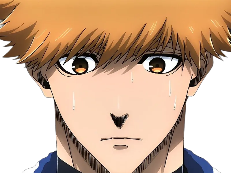 Sticker rensuke kunigami blue lock manga anime foot attaquant roux yeux auburn heros par Dark-63