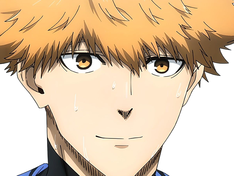 Sticker rensuke kunigami blue lock manga anime foot attaquant roux yeux auburn heros par Dark-63
