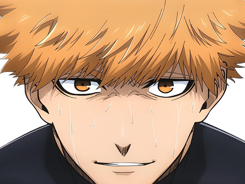 Sticker rensuke kunigami blue lock manga anime foot attaquant roux yeux auburn heros par Dark-63