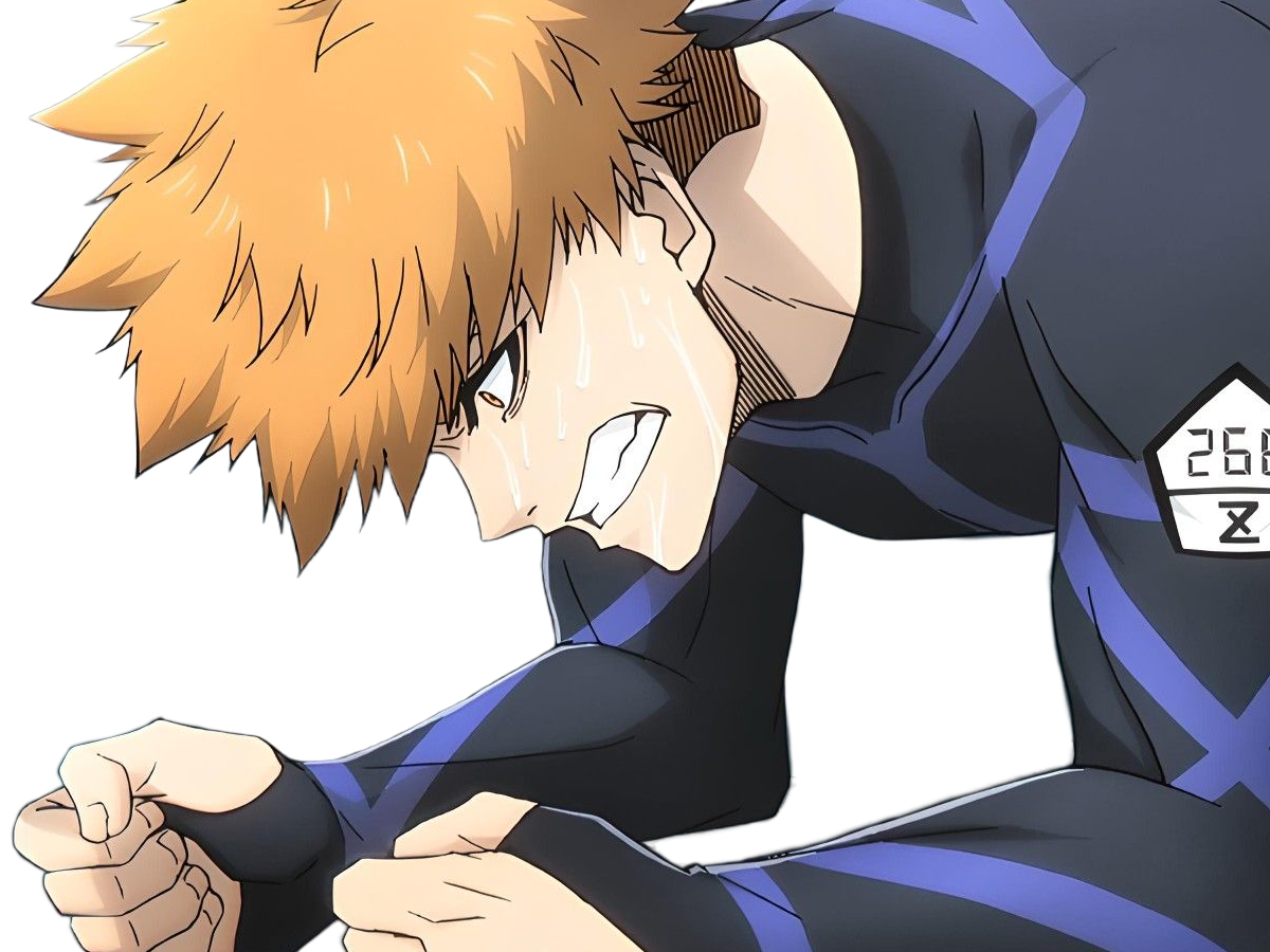 Sticker rensuke kunigami blue lock manga anime foot attaquant roux yeux auburn heros par Dark-63