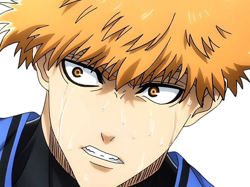 Sticker rensuke kunigami blue lock manga anime foot attaquant roux yeux auburn heros par Dark-63