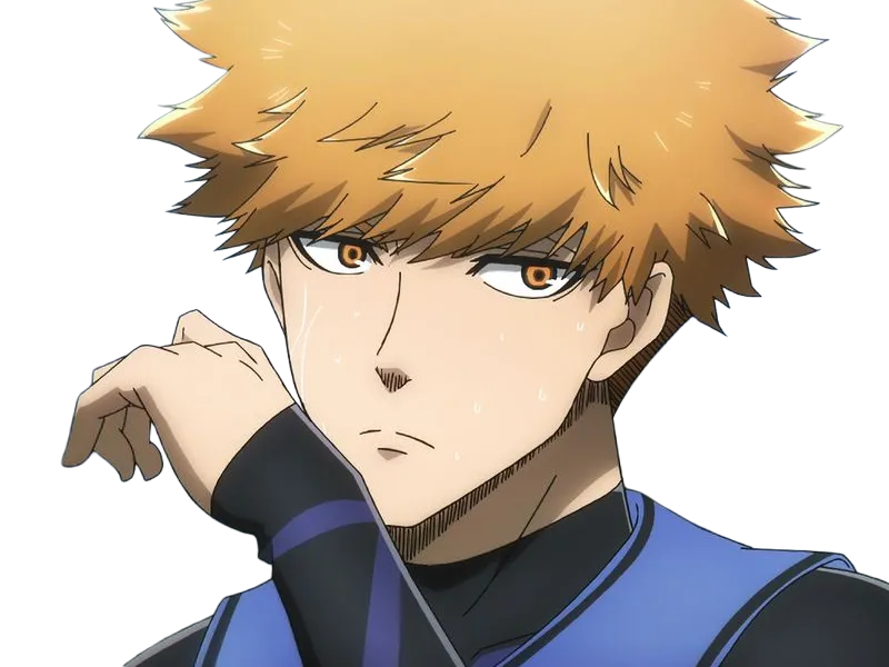Sticker rensuke kunigami blue lock manga anime foot attaquant roux yeux auburn heros par Dark-63