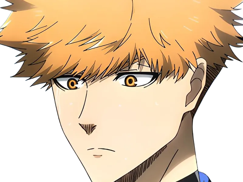 Sticker rensuke kunigami blue lock manga anime foot attaquant roux yeux auburn heros par Dark-63