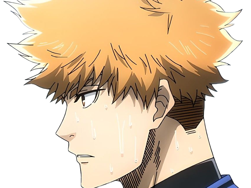 Sticker rensuke kunigami blue lock manga anime foot attaquant roux yeux auburn heros par Dark-63