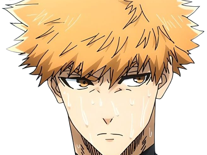 Sticker rensuke kunigami blue lock manga anime foot attaquant roux yeux auburn heros par Dark-63