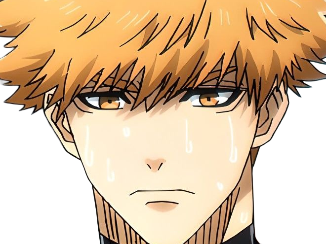 Sticker rensuke kunigami blue lock manga anime foot attaquant roux yeux auburn heros par Dark-63