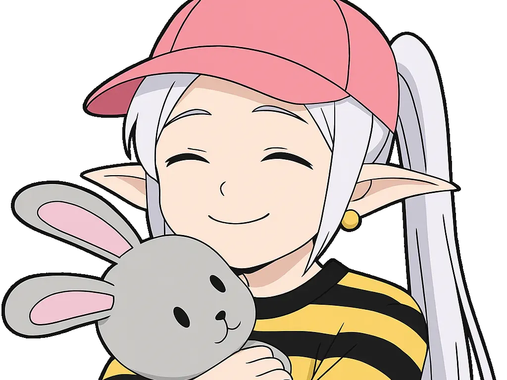 Sticker kikoojap sousou no furiren lapin doudou kj frieren backup par Anokata