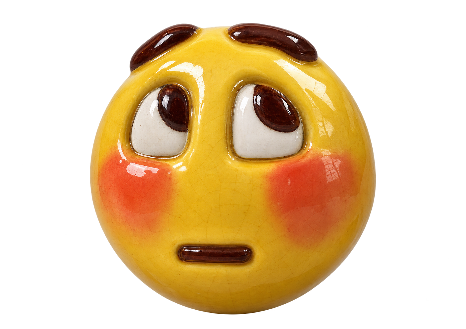Sticker rouge smiley msn saumon eco grand porcelaine dur rougir timide par SaumonArcEnCiel