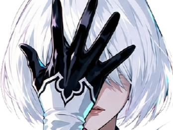 Sticker 2b nier automata cheveux blanc yeux bleu opale de brienne fic bloop par Bl0op