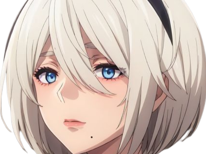 Sticker 2b nier automata cheveux blanc yeux bleu opale de brienne fic bloop par Bl0op