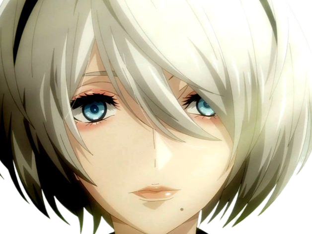 Sticker 2b nier automata cheveux blanc yeux bleu opale de brienne fic bloop par Bl0op