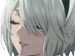 Sticker 2b nier automata cheveux blanc yeux bleu opale de brienne fic bloop par Bl0op